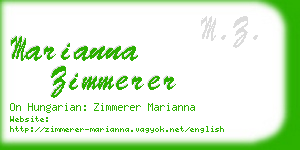 marianna zimmerer business card